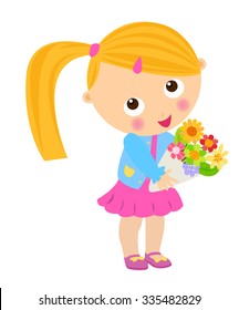 girl with bouquet