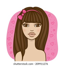 Girl with a bow