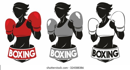 Girl Boxing Logo