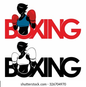 Girl Boxing Logo
