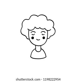 girl or boy avatar doodle icon