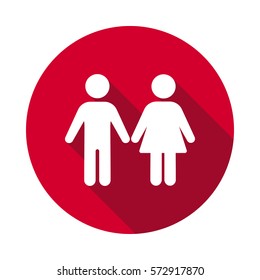 girl and boy flat icon