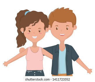 Girl and Boy Friendship design