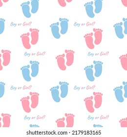 Girl or boy. Gender party. Seamless pattern for printing on fabric or paper. Vector illustration.