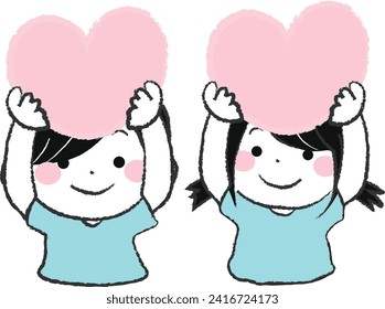 girl and boy with heart 1-3