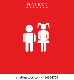 Girl and boy icon.