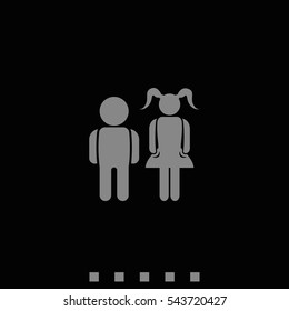 Girl and boy icon.