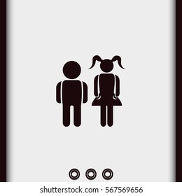 Girl and boy icon.