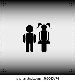 Girl and boy icon.