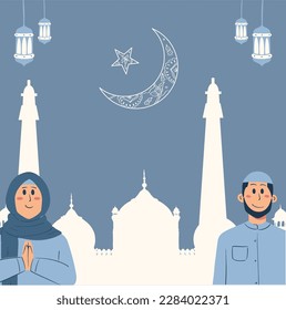 Islamische Vorlage für Mädchen und Jungen