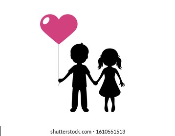 Girl Balloon Silhouette Images Stock Photos Vectors Shutterstock