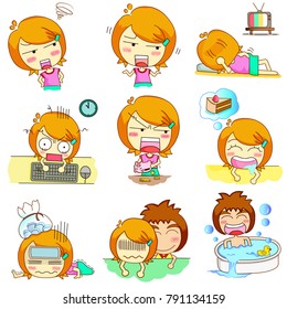 
Girl & boy mood and expression set, hope you will enjoy with my cartoon expression- happy, funny, angry and sad emotions.