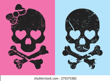 Girl And Boy Skull