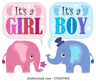 Is it a girl or boy theme 1 - eps10 vector illustration.