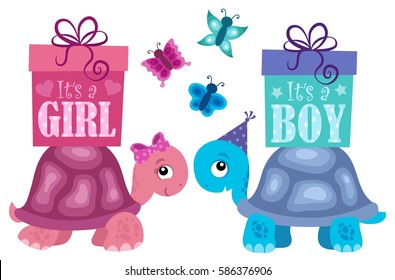 Is it a girl or boy topic 2 - eps10 vector illustration.