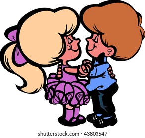 girl and boy vector