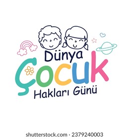 Dünya Çocuk Hakları Günü
girl and boy vector. translation: world children's rights day