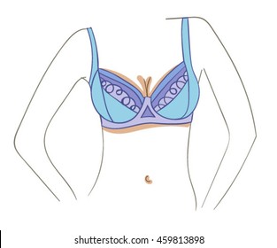 Girl in bra