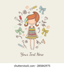 girl in a bright dress