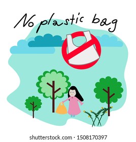 Girl brings her bag to go anywhere