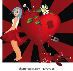 the girl and the broken heart