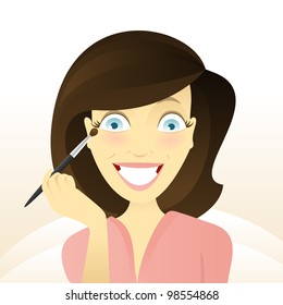 Girl with a brush