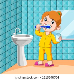 someone brushing their teeth clipart images