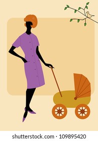 Girl with buggy
