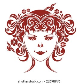 girl with butterfly