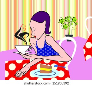 girl in cafe