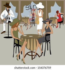 Girl in the cafe