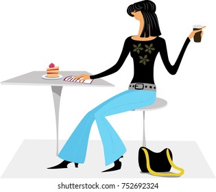 the girl in the cafe