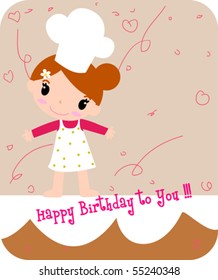 Girl and cake