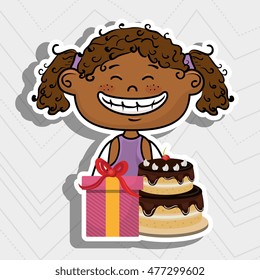 girl cake gift box