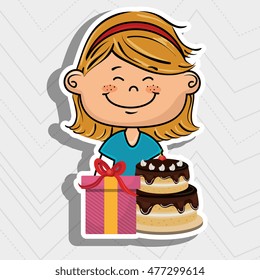 girl cake gift box