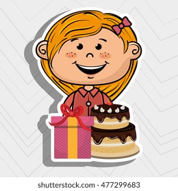 girl cake gift box