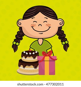 girl cake gift box