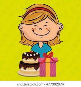 girl cake gift box