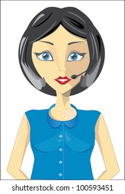 Girl of a call center