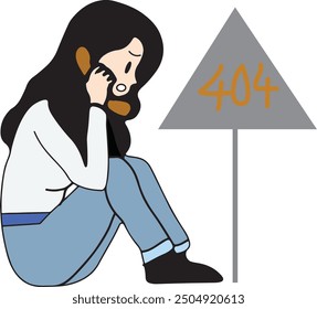 Girl calls for help error 404 for Web