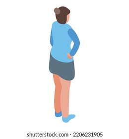 Girl candidate icon. Isometric of girl candidate vector icon for web design isolated on white background