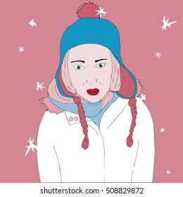 girl in a cap
