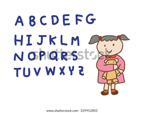 Girl Capital Letter English Alphabet Stock Vector (Royalty Free ...