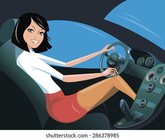 The girl in the car