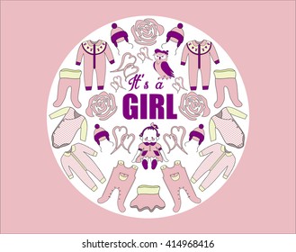 It is a girl card. Baby shower invitation.