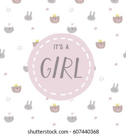 it's a girl card design