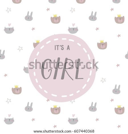 it's a girl card design