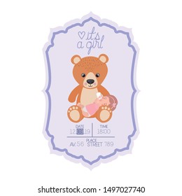 its a girl card with little baby character