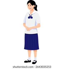 girl cartoon Asian character modern style avatar for social media, website, app, brochure, flyer and presentation design, etc.