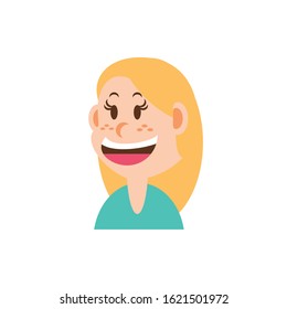 Girl cartoon with blond hair design, Kid childhood little people lifestyle casual person cheerful and cute theme Vector illustration